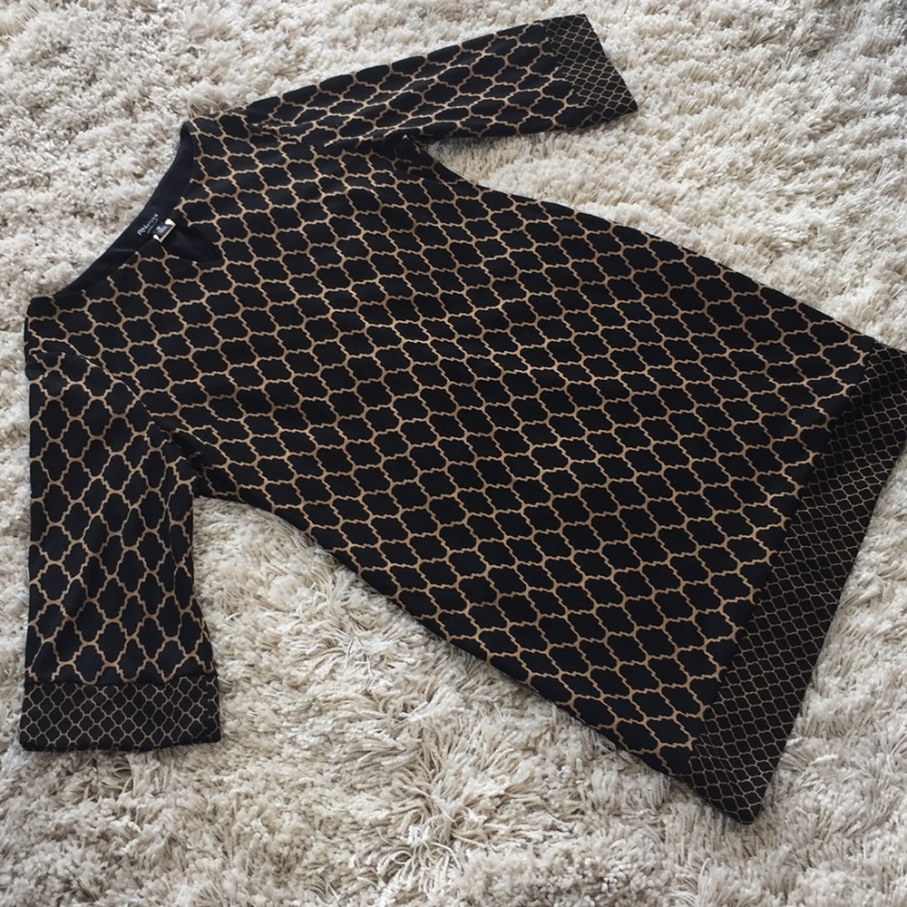 Black patterned dress 👗